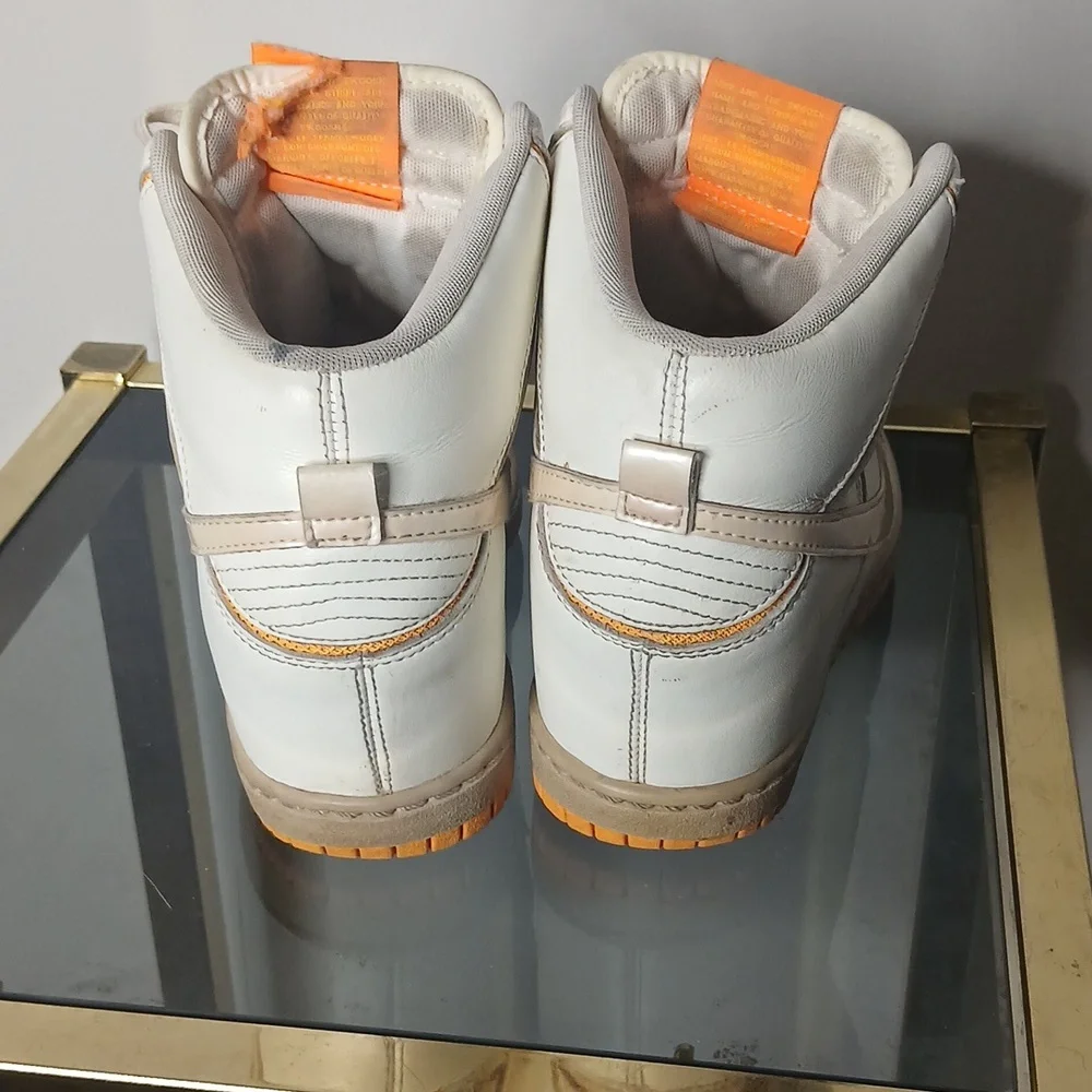 Nike Sky High Hidden Wedge White And Orange Size 8 - Picture 4 of 16